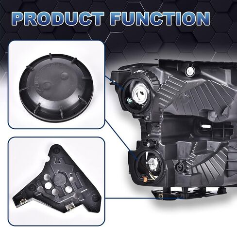 PIT66 Headlight Assembly Compatible with 2015 2016 2017 Ford F150 Replacement Head Lamps Left+Right Pair Headlamp Assembly Clear Lens Chrome Housing Clear Reflector in Saudi Arabia