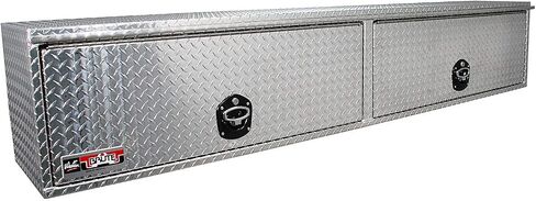 Brute 80-HTB96C Pro Series High Capacity HD Top Sider 16" x 96" Polished Aluminum Tool Box with Flip Up Doors in Saudi Arabia