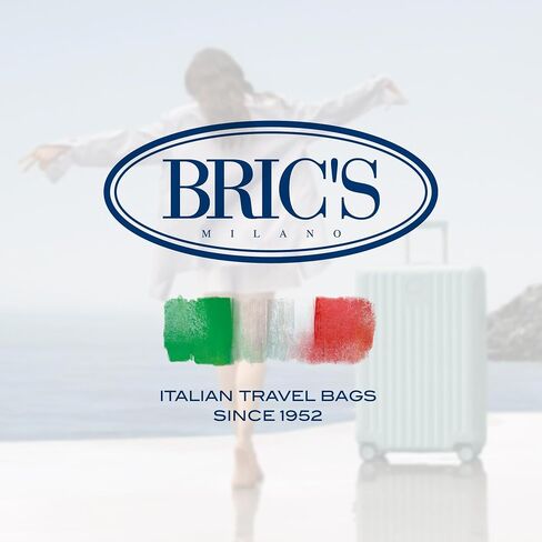 Bric's Positano 32-Inch Spinner - Expandable Luxury Checked Luggage With Spinner Wheels - Lightweight Suitcases Made From Durable Polycarbonate - Comes with Protective Cover - Light Blue in Saudi Arabia