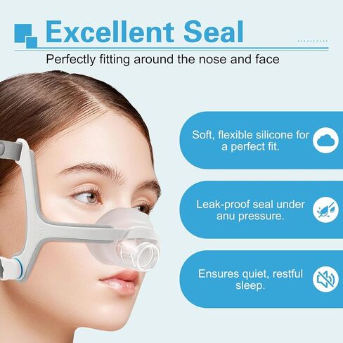 وسادة الاستبدال لـ Resmed Airfit N20 ، استبدال وسادة قناع الأنف ، ختم موثوق به مثالي ، 2 عبوات ، متوسطة in Kuwait