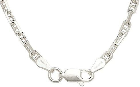 Jewelryweb sterling 925 Silver Italian 3mm Dimensional Anchor Mariner Chain Necklace (16-30 ") - مصنوعة في إيطاليا - سلسلة مرساة للرجال والنساء in Saudi Arabia