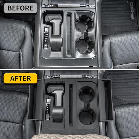 Gear Shift Side Storage Compatible with 2021-2025 Ford F150 Center Console Side Lower Storage Tray Gear Shifter Organizers 2PCS for 2024 F-150 Accessories in Kuwait