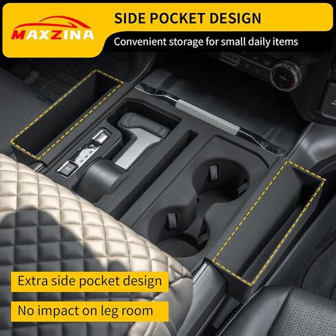 Gear Shift Side Storage Compatible with 2021-2025 Ford F150 Center Console Side Lower Storage Tray Gear Shifter Organizers 2PCS for 2024 F-150 Accessories in Kuwait