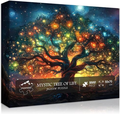 Rainbow Tree of Life Puzzles for Adults 1000 Pieces, Colorful Landscape Gradient Jigsaw Puzzle, Tree Nature Puzzle Scenery in Saudi Arabia