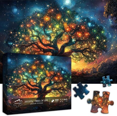 Rainbow Tree of Life Puzzles for Adults 1000 Pieces, Colorful Landscape Gradient Jigsaw Puzzle, Tree Nature Puzzle Scenery in Saudi Arabia
