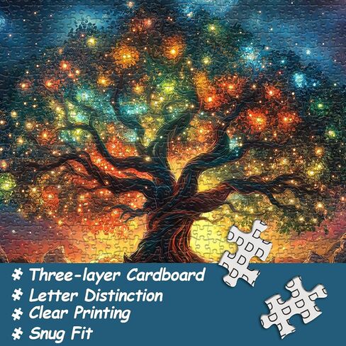 Rainbow Tree of Life Puzzles for Adults 1000 Pieces, Colorful Landscape Gradient Jigsaw Puzzle, Tree Nature Puzzle Scenery in Saudi Arabia