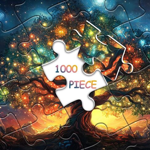 Rainbow Tree of Life Puzzles for Adults 1000 Pieces, Colorful Landscape Gradient Jigsaw Puzzle, Tree Nature Puzzle Scenery in Saudi Arabia