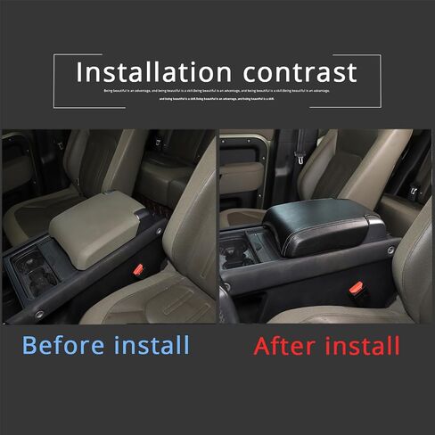 Center Console Armrest Cover Compatible with Land Rover Defender 90/110/130 2020-2023 Accessories, Comfortable Leather Armrest Box Pad Cushion Protector (B Style) in Saudi Arabia