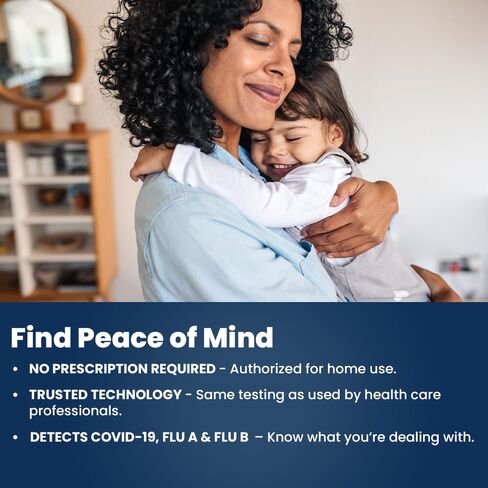 Flowflex® Plus COVID-19 and Flu A/B Home Test - (1 Package, 5 Tests) Flu A&B 3-in-1 Antigen Rapid Test, Results in 15 Minutes, FDA Authorized. Non-invasive Nasal Swab, Easy to Use with No Discomfort in Kuwait