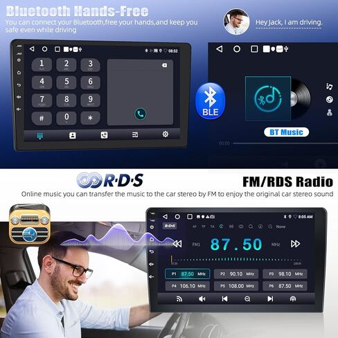 2+64G Android 13 Car Stereo for Lexus RX300 RX330 RX350 RX400H 2004-2009, 9" IPS Touchscreen in Dash GPS Radio with Mirror Link Navi WiFi Bluetooth FM RDS HiFi EQ SWC + Backup Camera in Kuwait