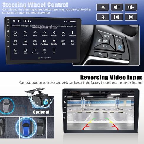 2+64G Android 13 Car Stereo for Lexus RX300 RX330 RX350 RX400H 2004-2009, 9" IPS Touchscreen in Dash GPS Radio with Mirror Link Navi WiFi Bluetooth FM RDS HiFi EQ SWC + Backup Camera in Kuwait