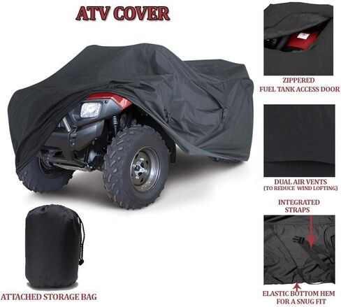 غطاء SBU ATV متوافق مع Yamaha Grizzly 700 Fi Auto. 4x4 Quad 4 Wheeler All Terrain Opencles 2007-2011. قوي كل حماية الطقس. in Saudi Arabia