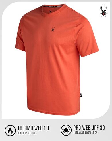 Spyder Mens T-Shirts - Soft Cotton Blend Jersey Crewneck Short Sleeve Shirts for Men, Casual Shirts for Workout & Daily Wear in Saudi Arabia