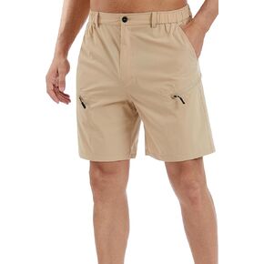 شورتات المشي لمسافات طويلة للرجال مع 5 جيوب ، شورت الجولف الرجال 7 بوصة inseam وسرعة جافة التنفس in Kuwait