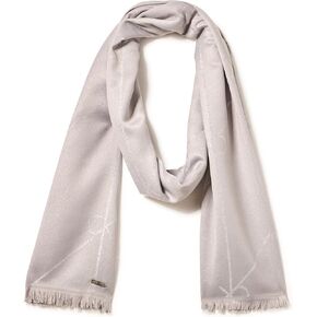 Calvin Klein Womens Metallic Diagonal Ck Logo Scarf in Saudi Arabia