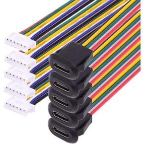 NFHK 5 قطعة/المجموعة لتقوم بها بنفسك OEM نوع C أنثى المقبس إلى 4Pin رأس كابل الملعب = 2.0 مللي متر مزلاج جبل نوع تيار مستمر 5 فولت الطاقة in Kuwait