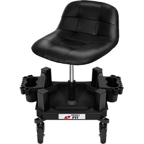 البراز المتجر المتجر مع عجلات ، والمرآب القابل للتعديل ميكانيكي مقعد البراز المتجر كرسي العمل كرسي موبايل رولنج مقعد مع صينية الأدوات ، وحاملي كوب ، و 4 بوصات ، و 350 رطلاً ، ودمجًا شاقًا ، أصفر in Kuwait