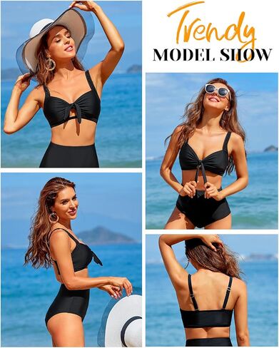 Tempt Me Women Bikini Tops Push Up Swim Top Front Tie Knot Bathing Suit Top Padded Swimsuit Top Only in Saudi Arabia
