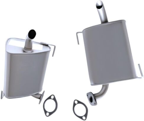 Northeastern Exhaust | Stainless Steel - Direct Fit Pair of Exhaust Mufflers Compatible for Subaru Outback 2005-2009 2.5L - Includes Gaskets | Automotive Replacement Part in Saudi Arabia