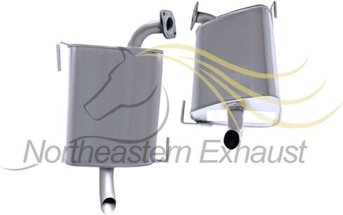 Northeastern Exhaust | Stainless Steel - Direct Fit Pair of Exhaust Mufflers Compatible for Subaru Outback 2005-2009 2.5L - Includes Gaskets | Automotive Replacement Part in Saudi Arabia