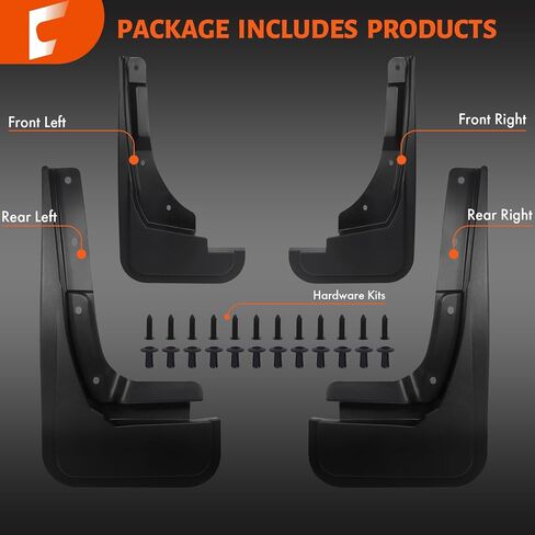 Upgraded Mud Flaps Fit for 2024 2025 Toyota Tacoma, No Drill/Tape Wheel and Tire Splash Guard, All Weather Protector Fenders Compatible with 2024 Toyota Tacoma Accessories, Set of 4 in Kuwait