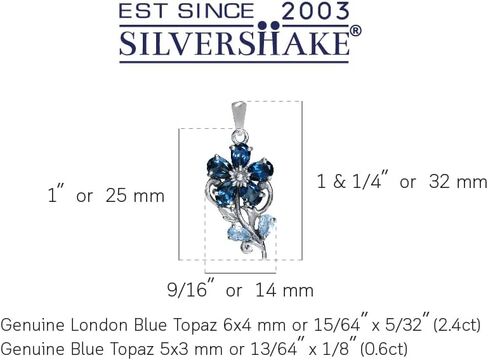 Silvershake 3.21ct. Natural Garnet 925 Sterling Silver Flower and Leaf Pendant in Saudi Arabia