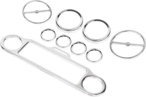 Chrome Stereo Accent Speedometer Gauge Bezel Inner Fairing Trim Kit for Harley Electra Glide,Street Glide and Trike models 1996-2013 in Saudi Arabia