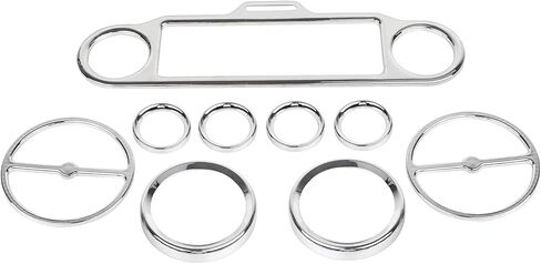Chrome Stereo Accent Speedometer Gauge Bezel Inner Fairing Trim Kit for Harley Electra Glide,Street Glide and Trike models 1996-2013 in Saudi Arabia