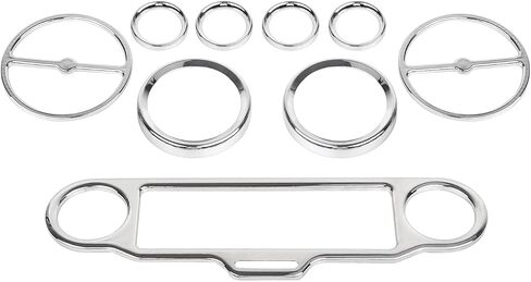 Chrome Stereo Accent Speedometer Gauge Bezel Inner Fairing Trim Kit for Harley Electra Glide,Street Glide and Trike models 1996-2013 in Saudi Arabia