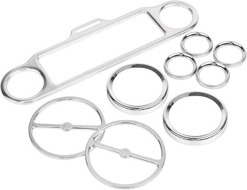 Chrome Stereo Accent Speedometer Gauge Bezel Inner Fairing Trim Kit for Harley Electra Glide,Street Glide and Trike models 1996-2013 in Saudi Arabia