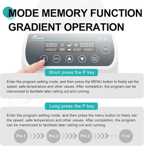 Lab High Speed Centrifuge Machine Bechtop Microcentrifuges 3 in 1 Rotor for 0.2/0.5/1.5/2mL Tube Capacity (12000RPM) in Kuwait