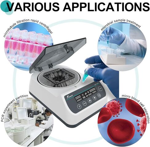 Lab High Speed Centrifuge Machine Bechtop Microcentrifuges 3 in 1 Rotor for 0.2/0.5/1.5/2mL Tube Capacity (12000RPM) in Kuwait