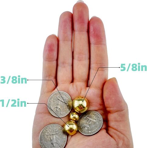 50Pcs H62 Brass Balls Solid Brass Balls Diameter 1/2"(12.7mm) Excellent Conductivity for Industrial Equipment Instruments, Also can be Used as DIY Crafts in Kuwait