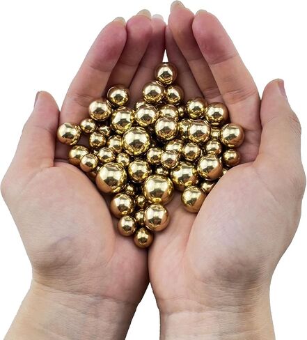 50Pcs H62 Brass Balls Solid Brass Balls Diameter 1/2"(12.7mm) Excellent Conductivity for Industrial Equipment Instruments, Also can be Used as DIY Crafts in Kuwait