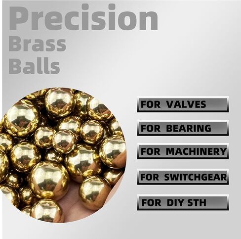 50Pcs H62 Brass Balls Solid Brass Balls Diameter 1/2"(12.7mm) Excellent Conductivity for Industrial Equipment Instruments, Also can be Used as DIY Crafts in Kuwait