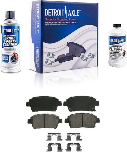 Detroit Axle-Brake Kit for 2001-2008 Toyota Prius ، 2000 [GT] Celica ، 2004-2006 Scion XB XA ، 2 منصات الفرامل الخزفية 2 أحذية الفرامل شبه المعدنية الخلفية in Saudi Arabia