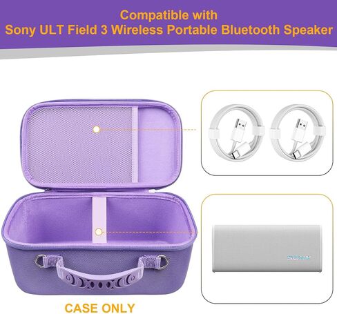 Hard Travel Case for New Bose SoundLink Max Large Portable Waterproof Bluetooth Speaker Protective Carrying Pouch Bag with Mesh Pocket fit USB-Cable and Other Small Accessories, Blue in Kuwait