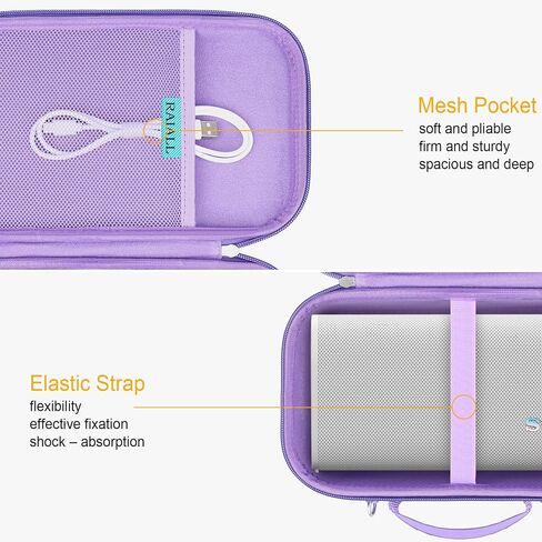 Hard Travel Case for New Bose SoundLink Max Large Portable Waterproof Bluetooth Speaker Protective Carrying Pouch Bag with Mesh Pocket fit USB-Cable and Other Small Accessories, Blue in Kuwait