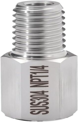 2 Pack Male NPT1/2(21mm) - Female NPT1/2(19mm) Pressure Gauge Fitting Stainless Steel 304 Gear Reducer Adapter in Kuwait