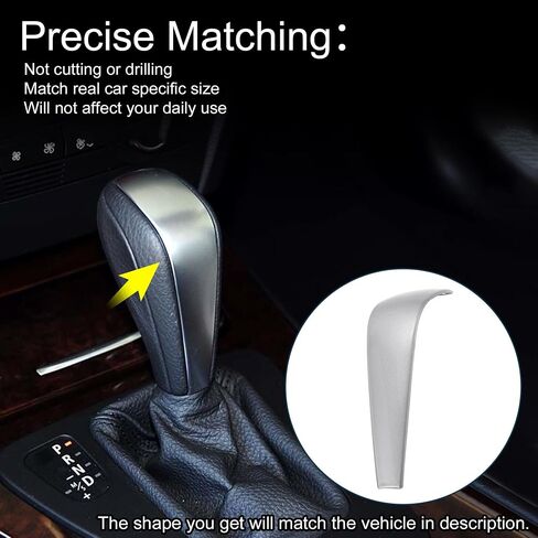 ABS Gear Shift Knob Button Cover for BMW 1 3 Series Z4 X1 E90 E92 E93 E87 2005-2012 Silver Tone in Saudi Arabia