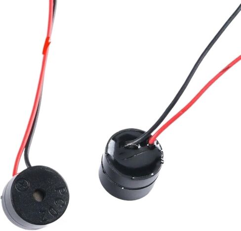 5PCS Electromagnetic Active Buzzer 12V 12 * 9.5MM Speaker Alarm Loudspeaker with Cable in Saudi Arabia