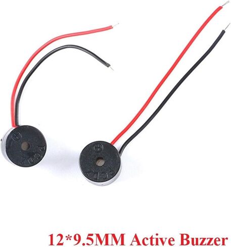 5PCS Electromagnetic Active Buzzer 12V 12 * 9.5MM Speaker Alarm Loudspeaker with Cable in Saudi Arabia