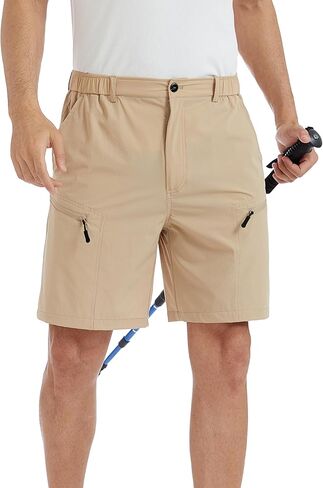 شورتات المشي لمسافات طويلة للرجال مع 5 جيوب ، شورت الجولف الرجال 7 بوصة inseam وسرعة جافة التنفس in Kuwait