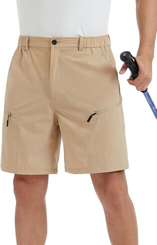 شورتات المشي لمسافات طويلة للرجال مع 5 جيوب ، شورت الجولف الرجال 7 بوصة inseam وسرعة جافة التنفس in Kuwait
