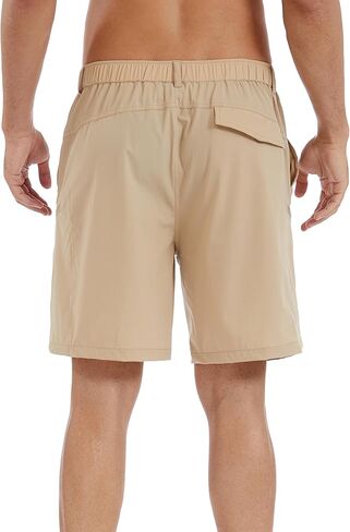 شورتات المشي لمسافات طويلة للرجال مع 5 جيوب ، شورت الجولف الرجال 7 بوصة inseam وسرعة جافة التنفس in Kuwait