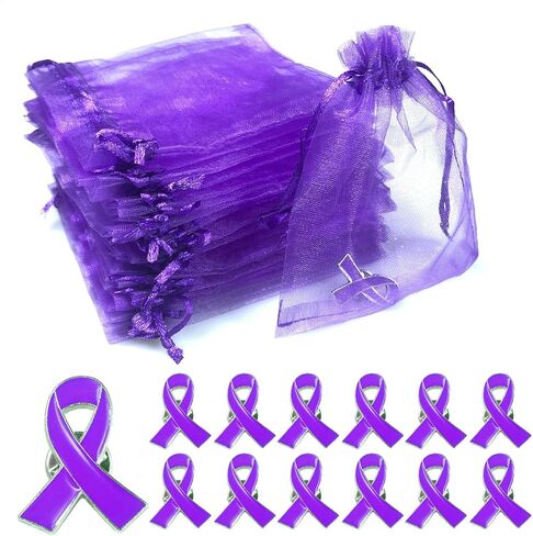 50 قطعة من دبوس شريط التوعية مع ملحقات منتجات التوعية بالسرطان وأكياس الأورجانزا in Kuwait