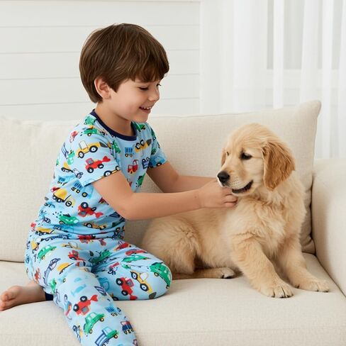 مجموعات Patpat Kids من 3 قطع بيجاما مع الخيزران Viscose ، Snug Fit PJs للبنين والبنات ، والملابس الراحة طوال الموسم ، والأعمار 2T-12Y in Kuwait