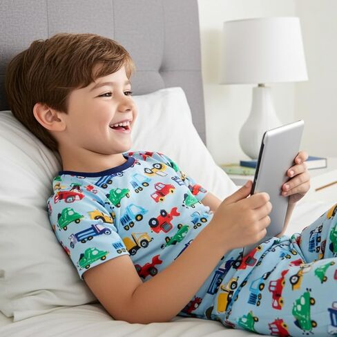 مجموعات Patpat Kids من 3 قطع بيجاما مع الخيزران Viscose ، Snug Fit PJs للبنين والبنات ، والملابس الراحة طوال الموسم ، والأعمار 2T-12Y in Kuwait