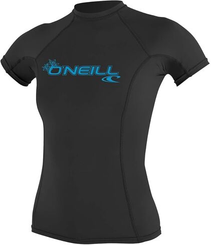 ملابس O'Neill Wetsuits النسائية الأساسية S/S Rash Guards، Seaglass، X-Small in Kuwait
