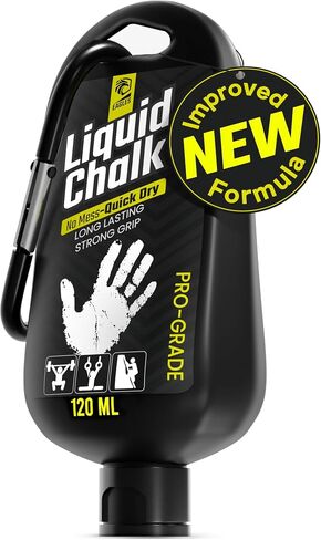 Pro Grade Liquid Chalk (60 ML) Mess-Free Chalk for Weightlifting, Gymnastics Rock Climbing, Dancing, Pole Grip - Sports & Workout Chalk - Sweat-Resistant Long Lasting for Stronger Grip Gym Accessories in Kuwait